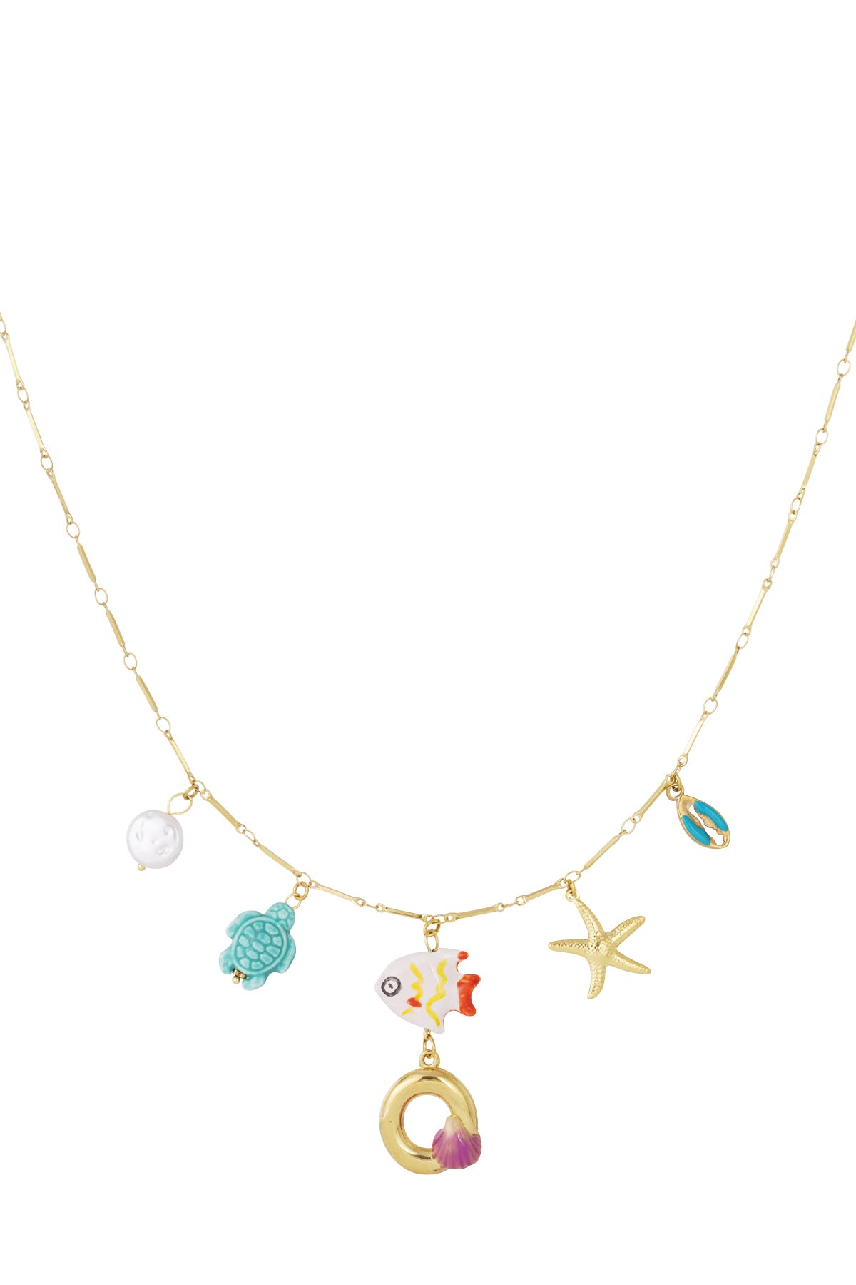Happy Initials necklace with charms