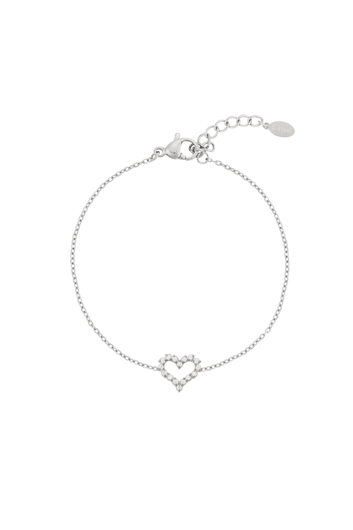 Rhinestones heart Bracelet