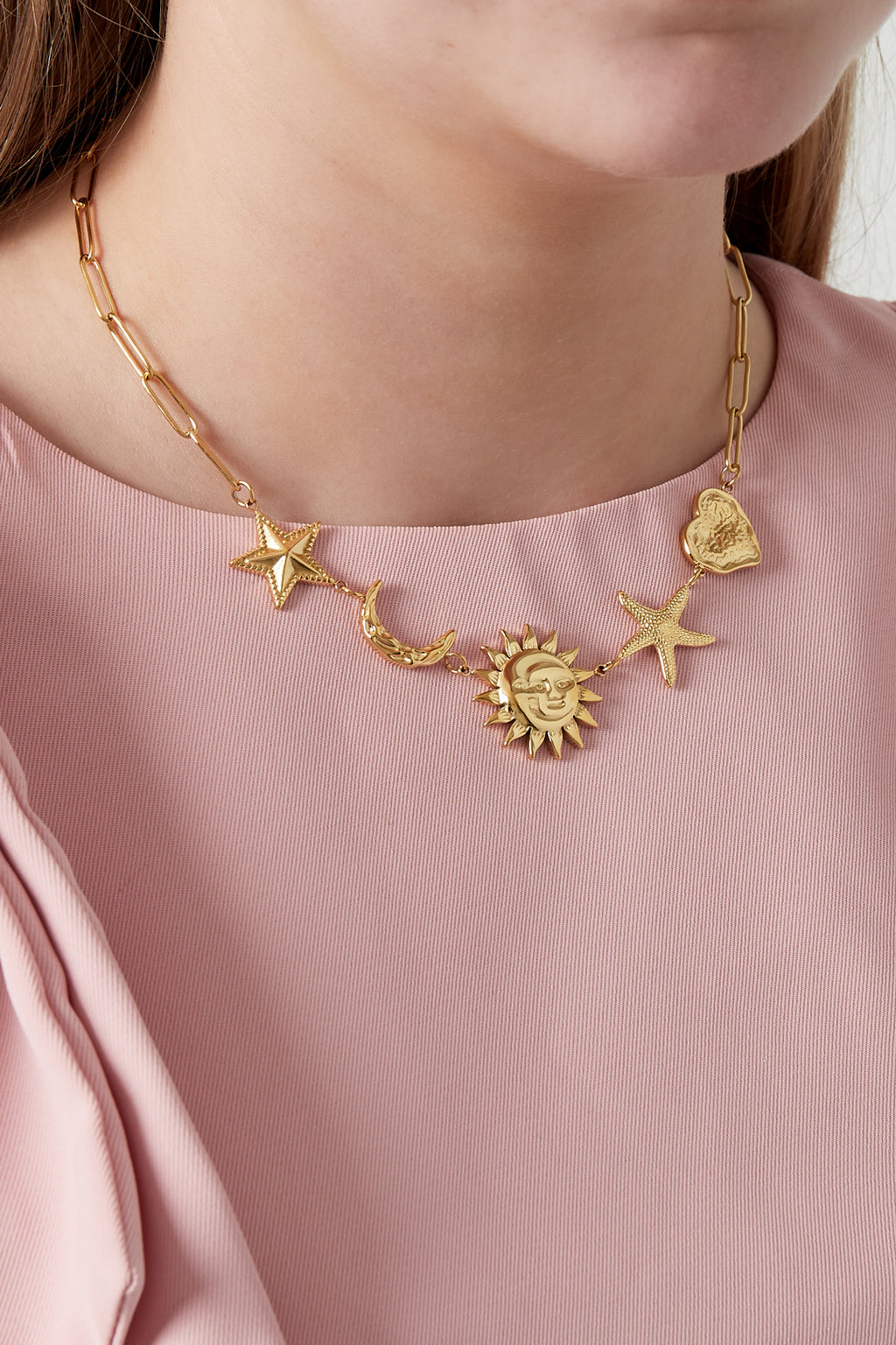 Sun Moon Star Necklace