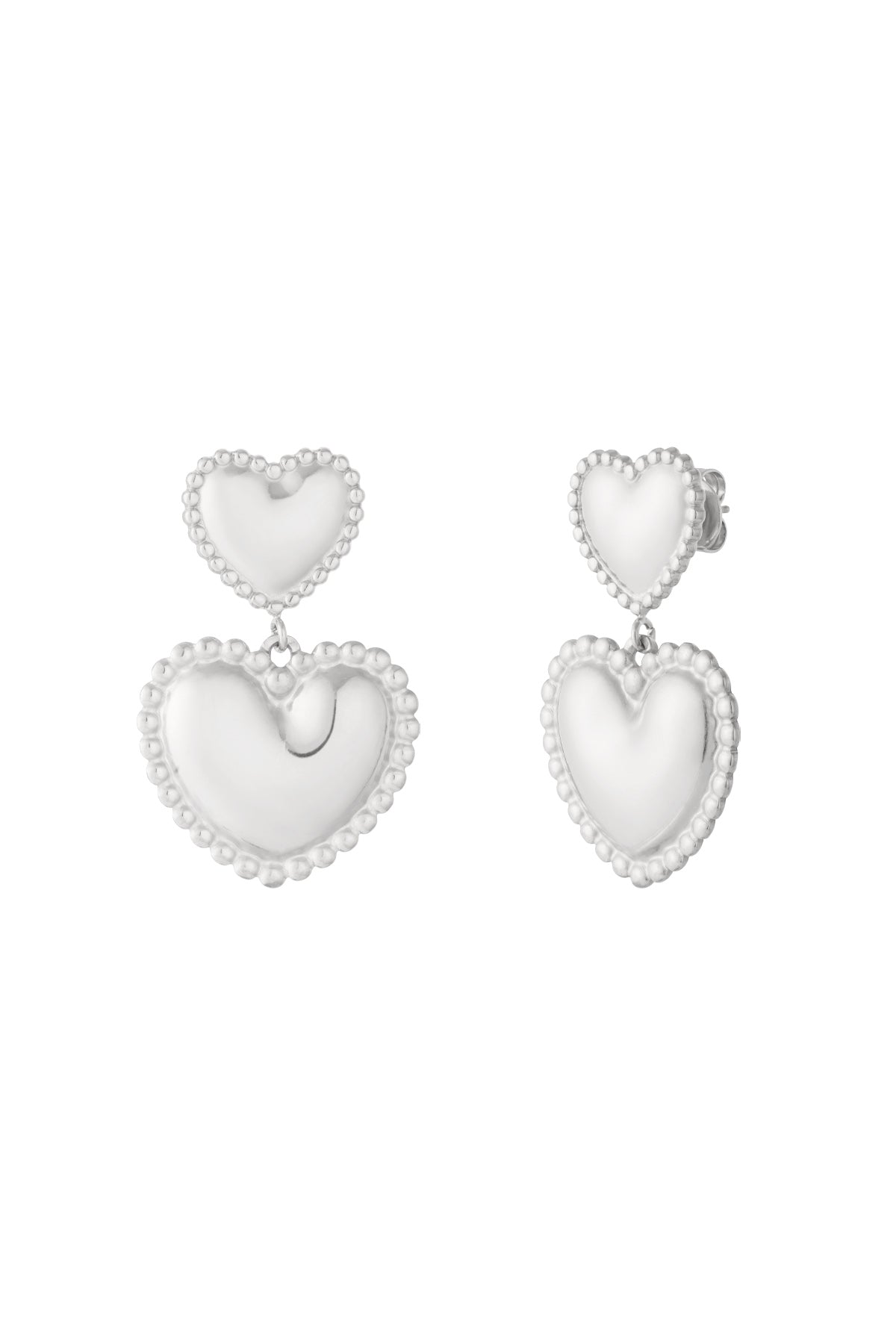 Stainless Steel Drop Earrings Heart Casual Daily Simple Series Women's jewelry