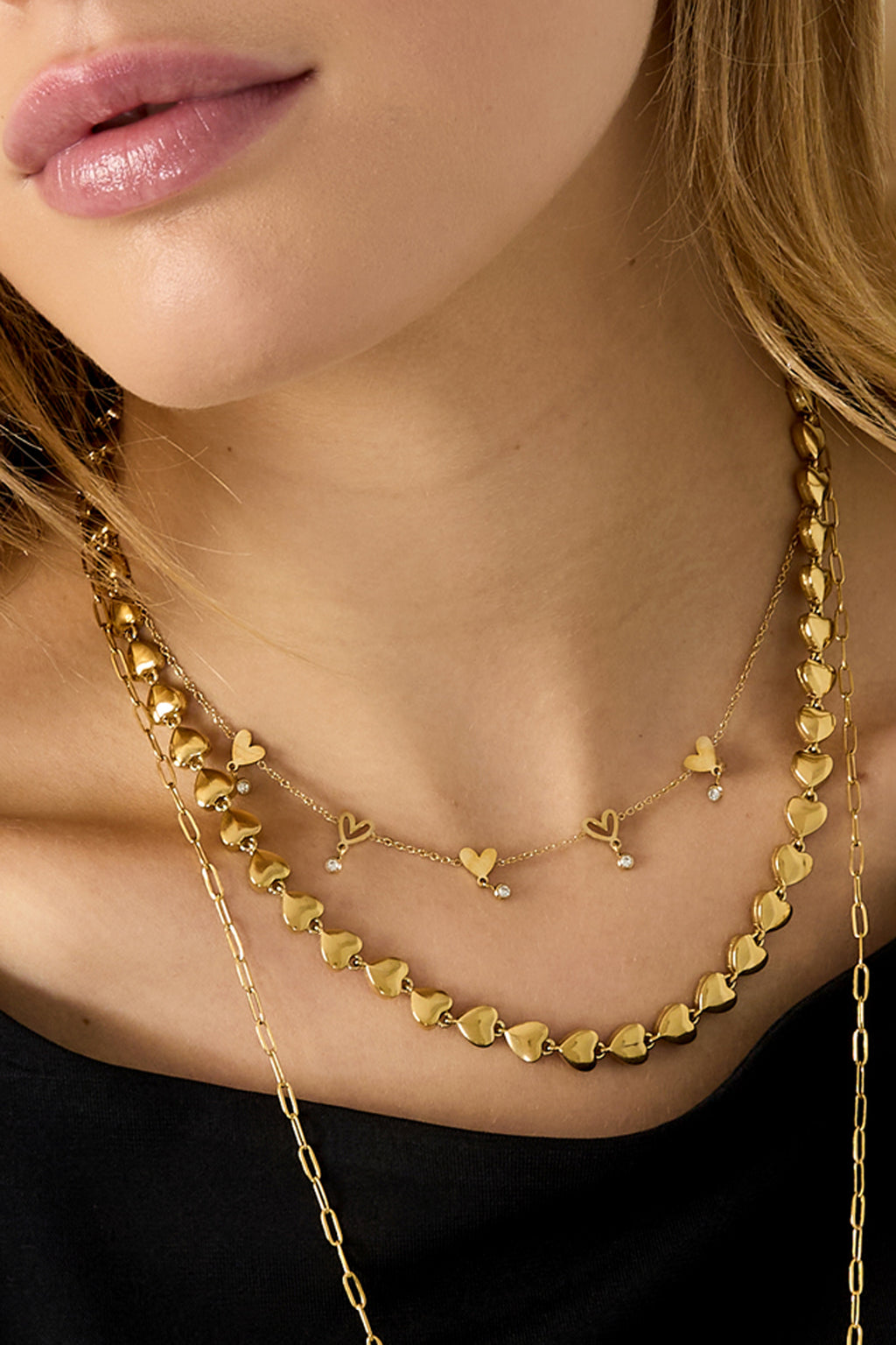 Stainless Steel Chain Necklaces Heart Casual Daily Simple Series Women's jewelry