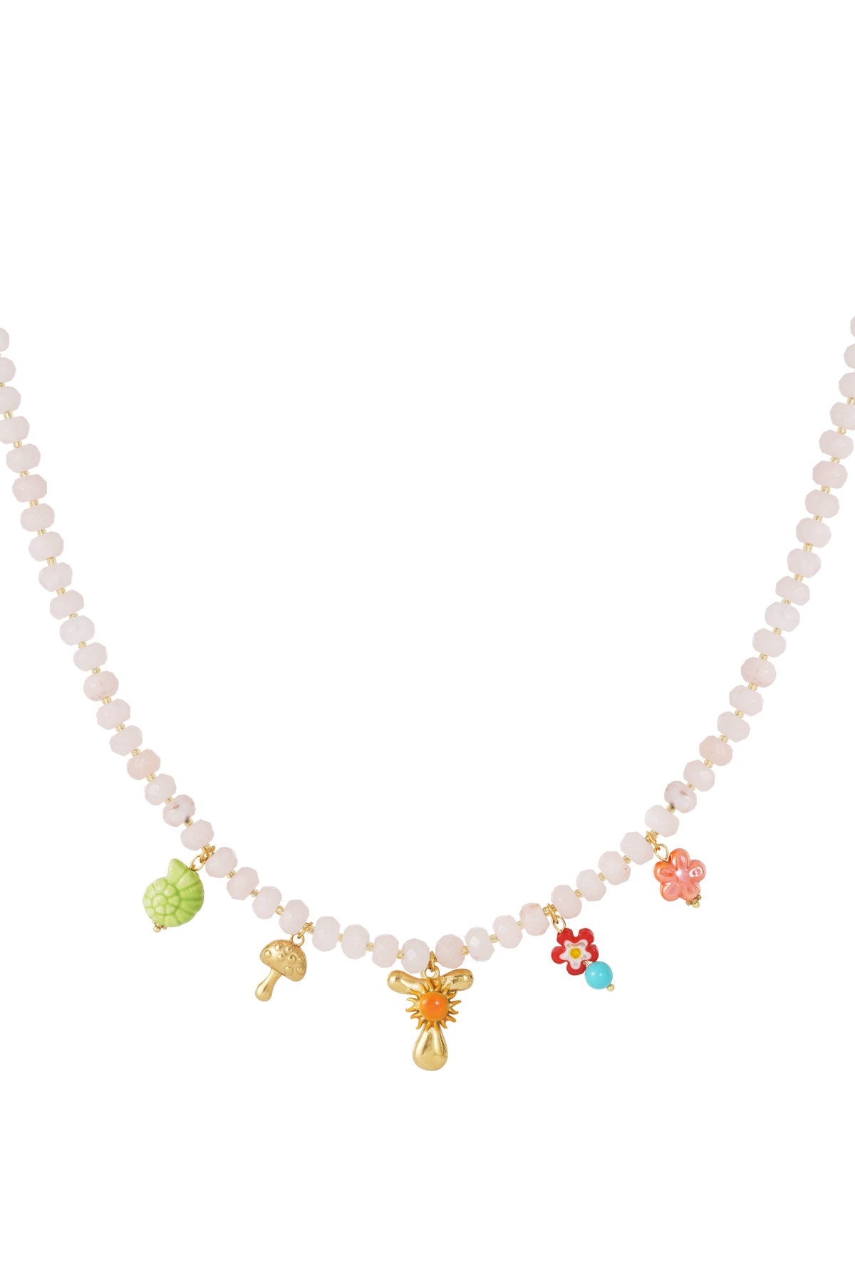 Happy beaded Initials necklace with charms