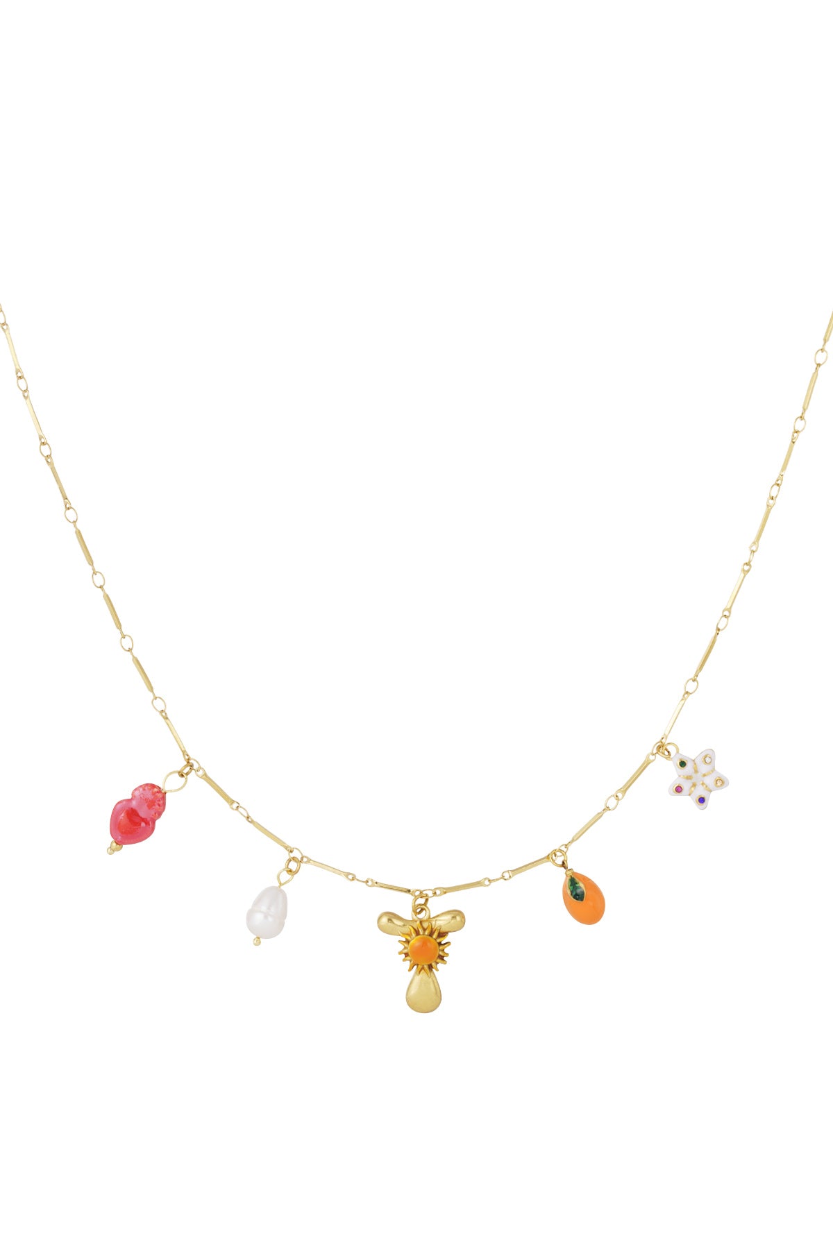 Happy Initials necklace with charms