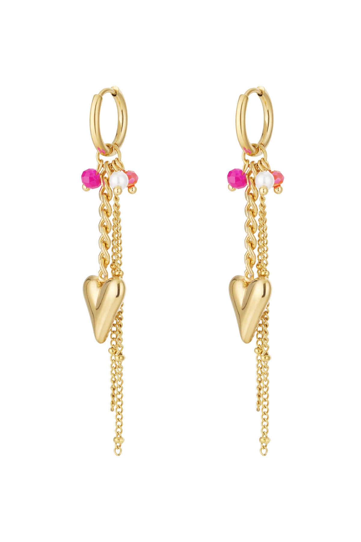 Heart drop earrings