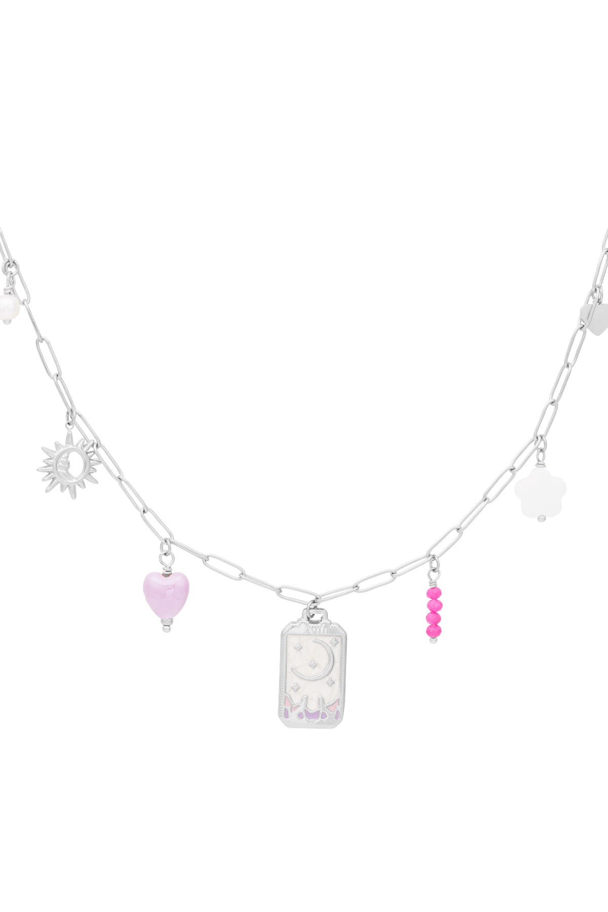 tiny moon charm necklace