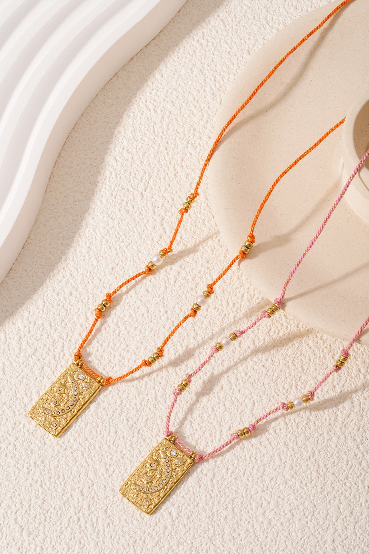 moony necklace - orange &