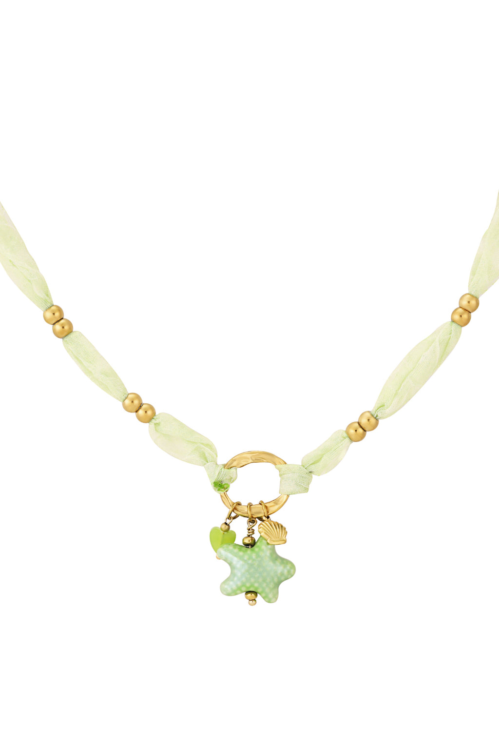 starry necklace - green and