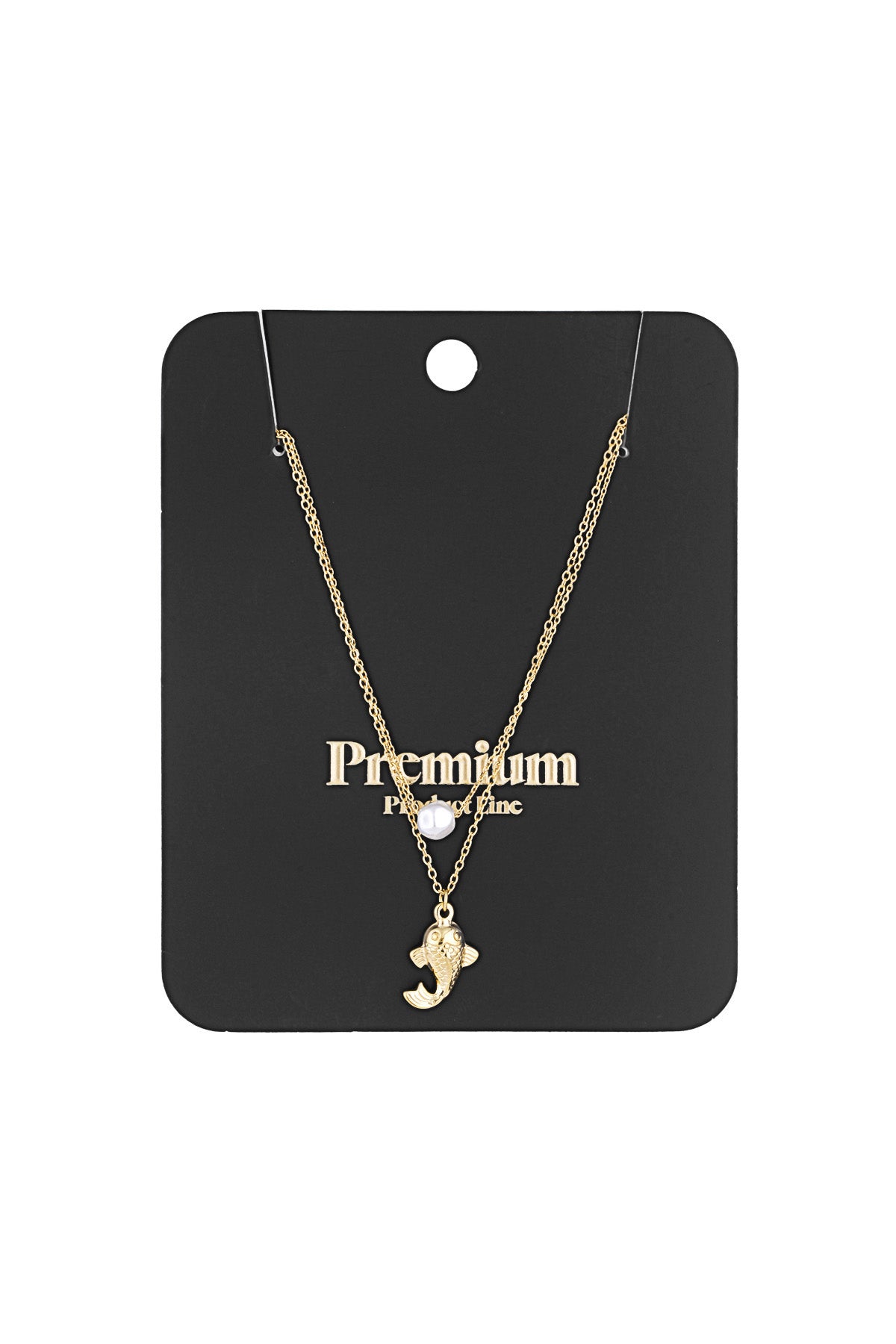 Fish and pearl Necklace