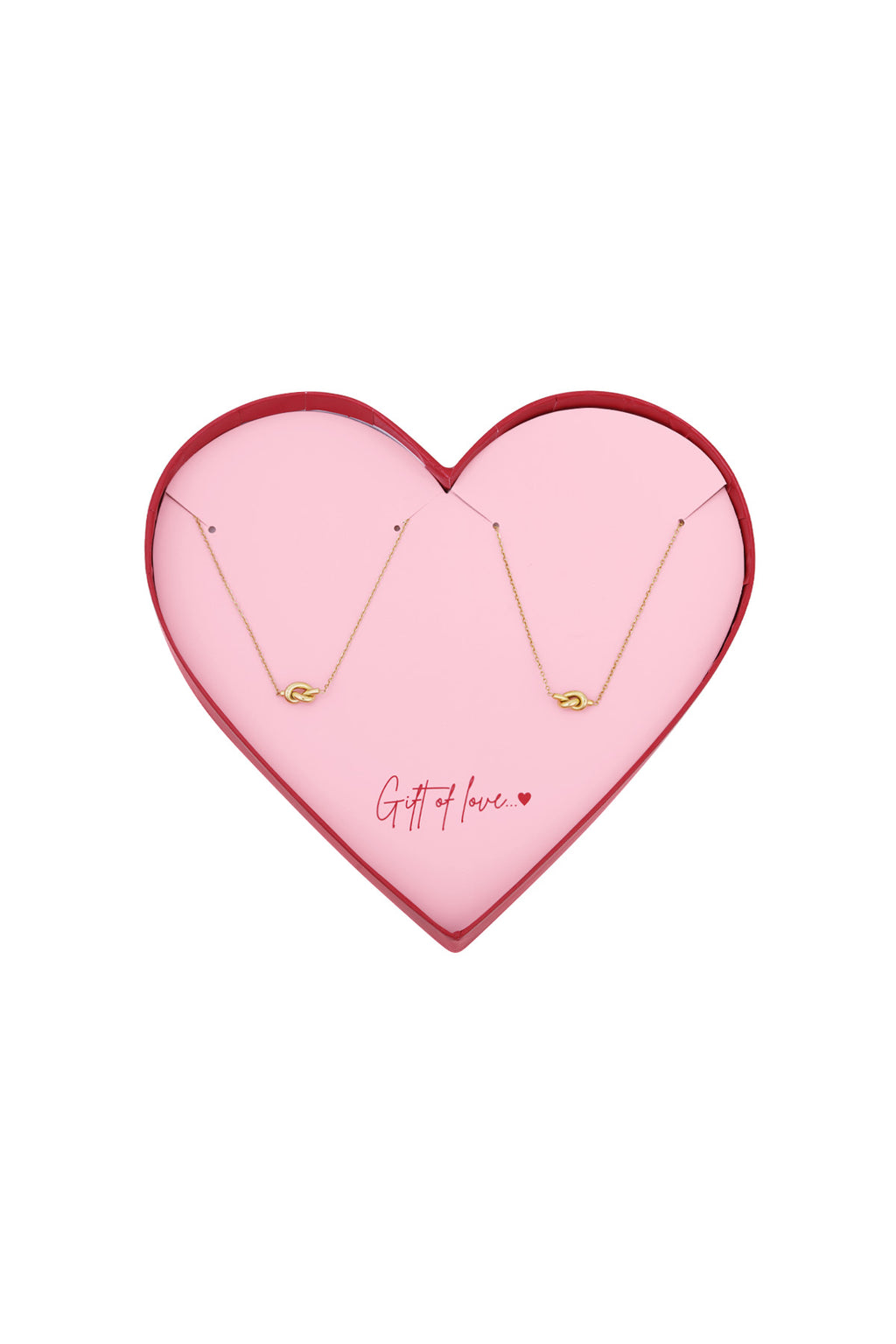 gift of love stainless steel knots necklace & bracelet