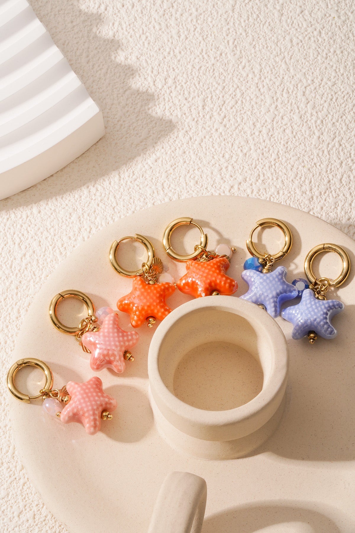 starry earrings - blue & 