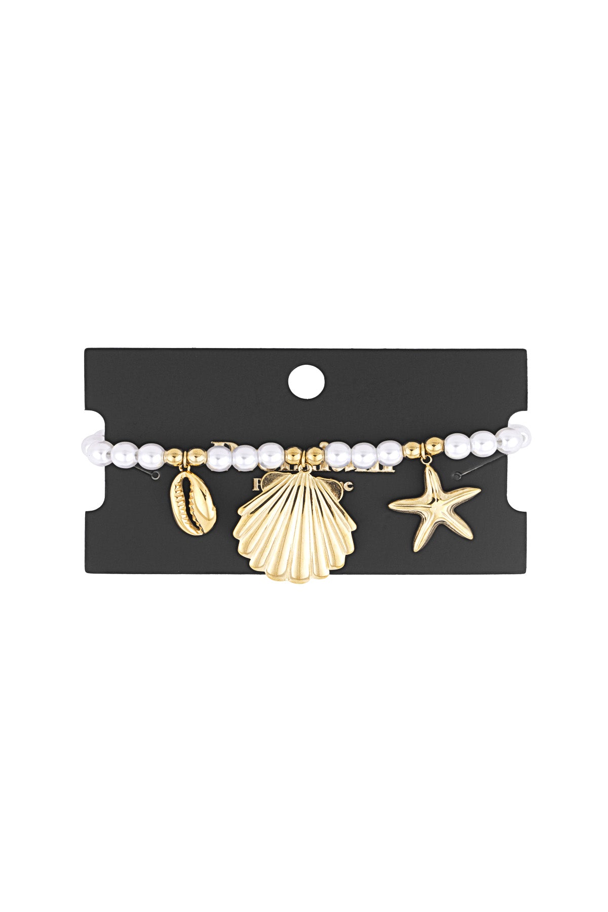 pearl bracelet with sea charms