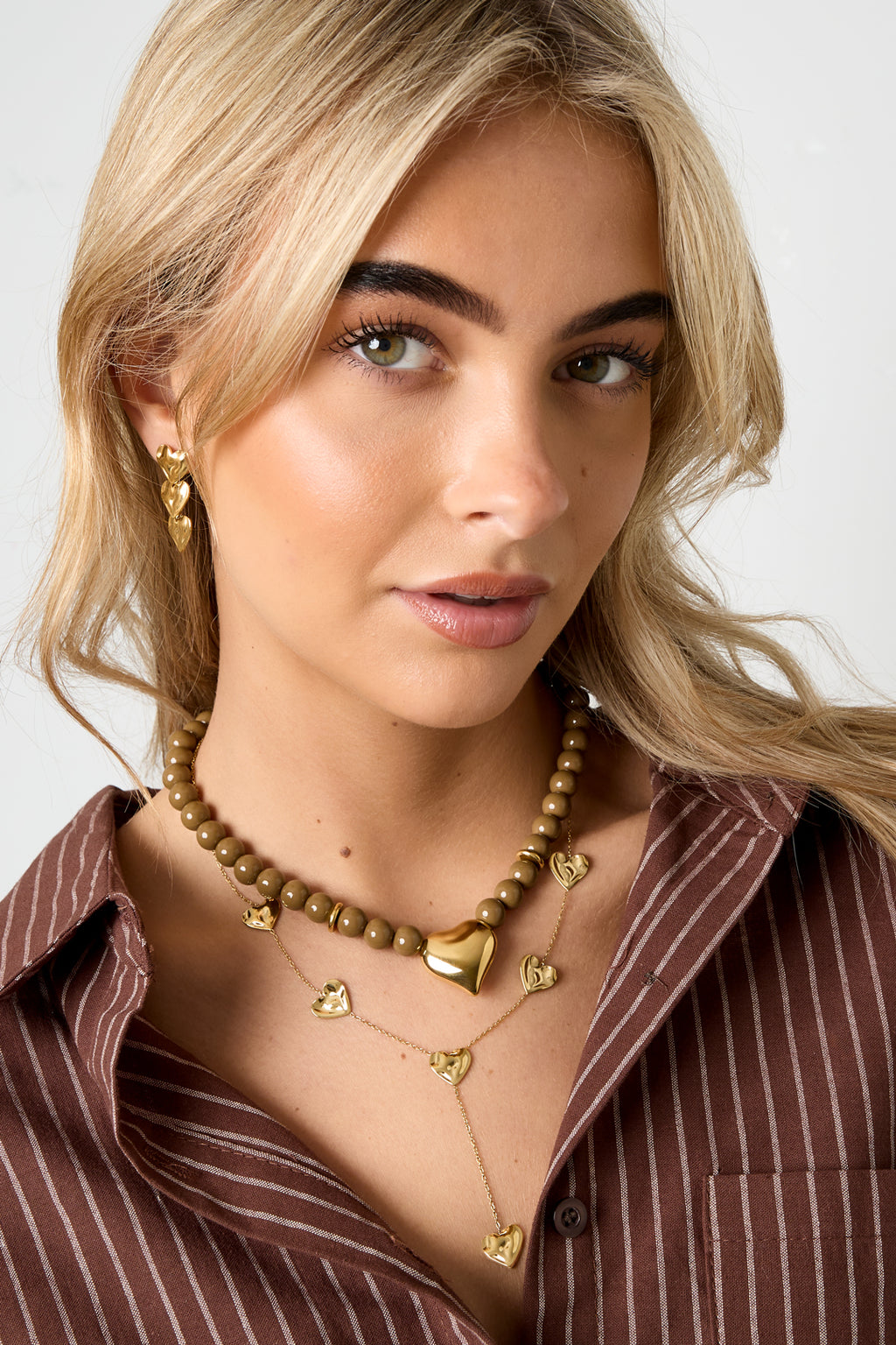 Acrylic Beaded Necklaces Heart Casual Daily Simple Series Women's jewelry