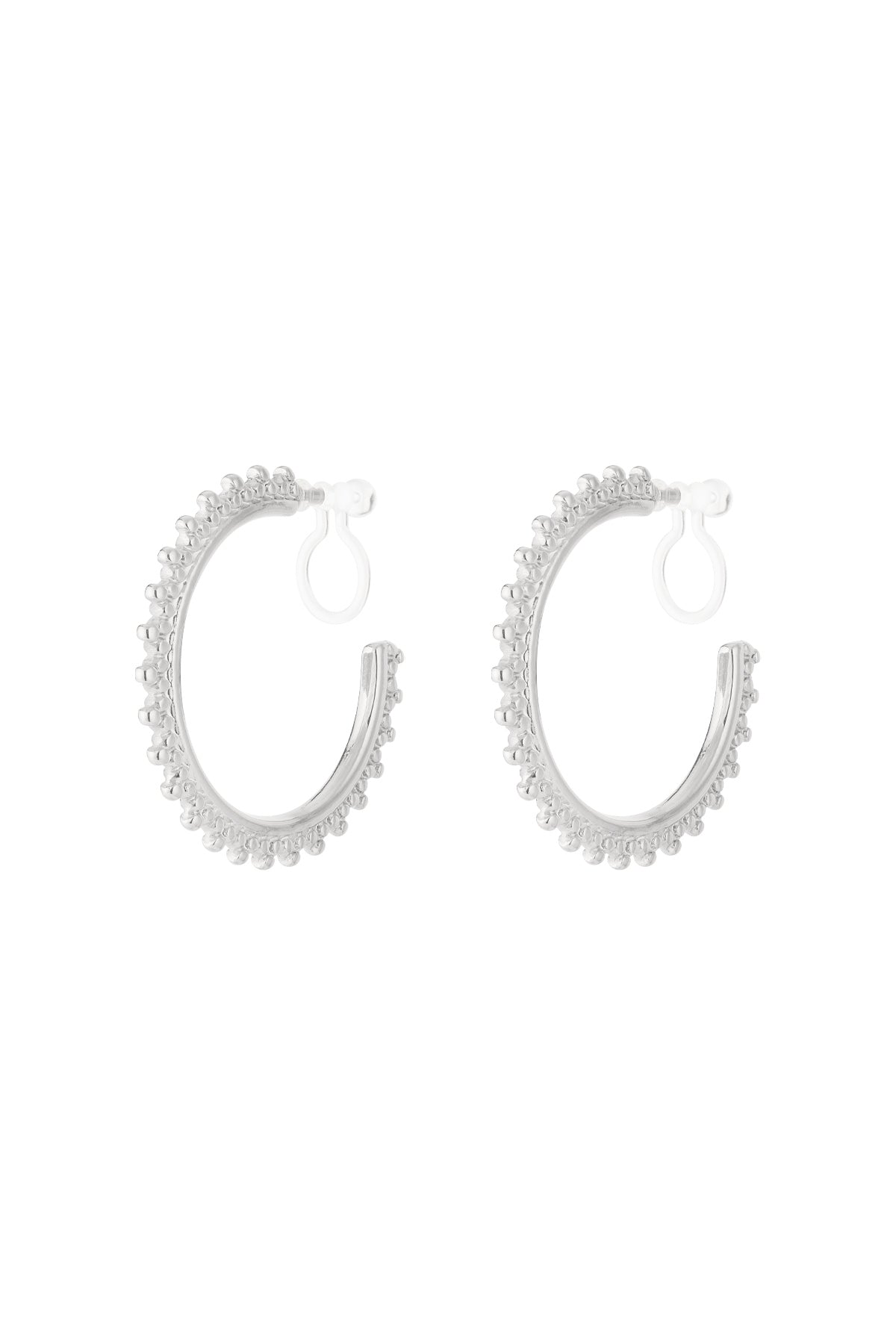 Sunburst Hoop Clip Earrings
