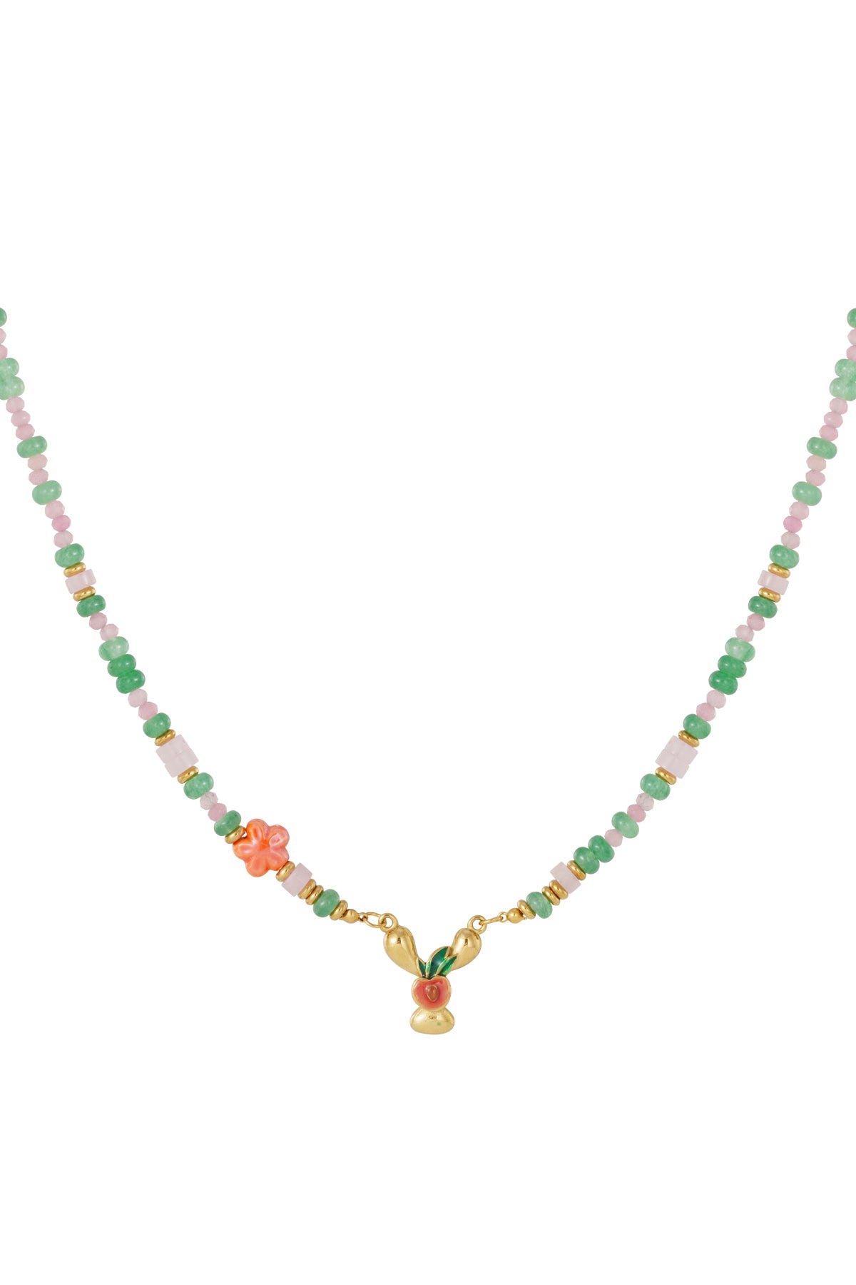 Happy beaded Initials necklace with charms