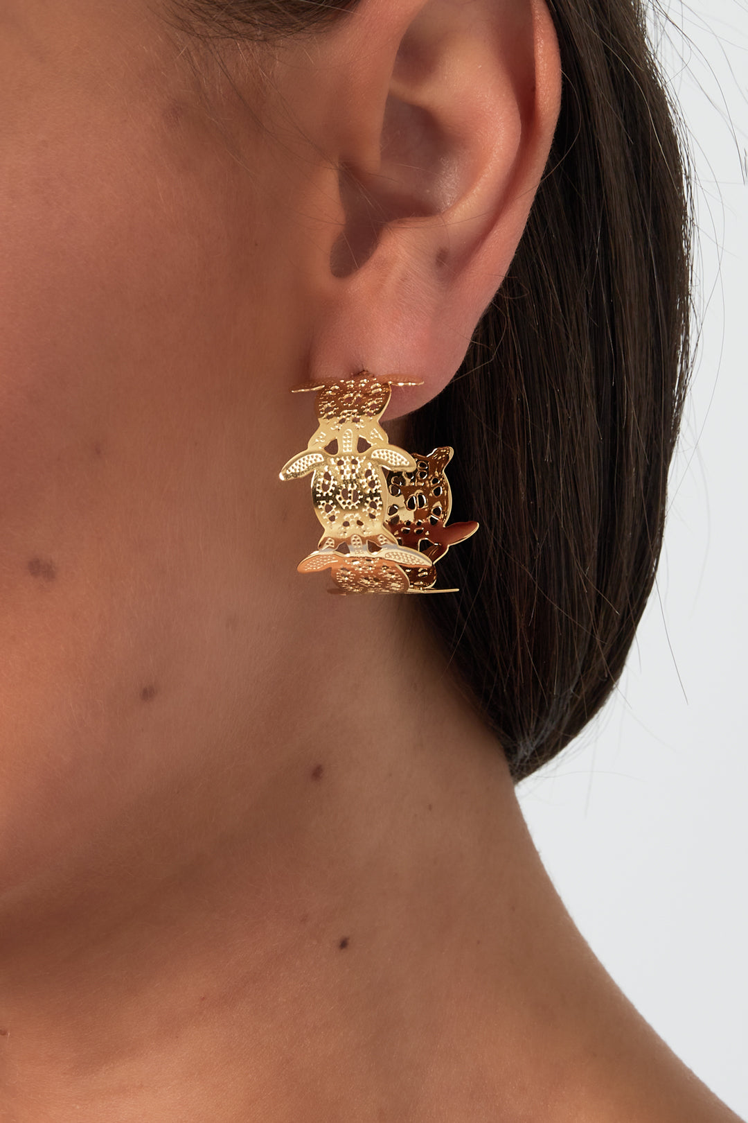 Sea Turtle hoop earrings