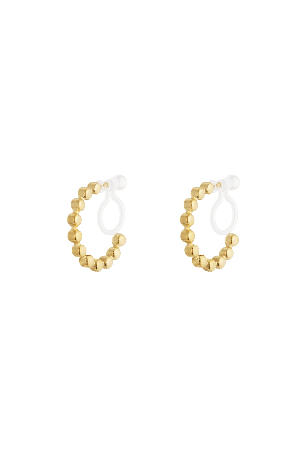Shiny bead Clip Earrings