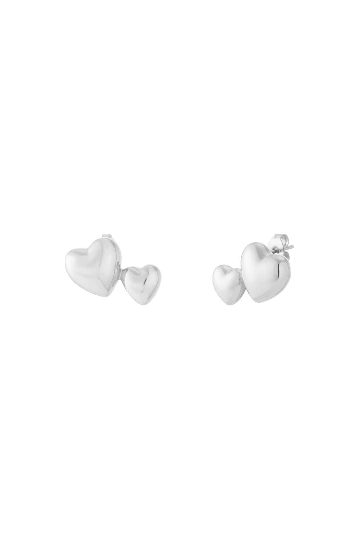 Stainless Steel Stud Earrings Heart Casual Daily Simple Series Women's jewelry