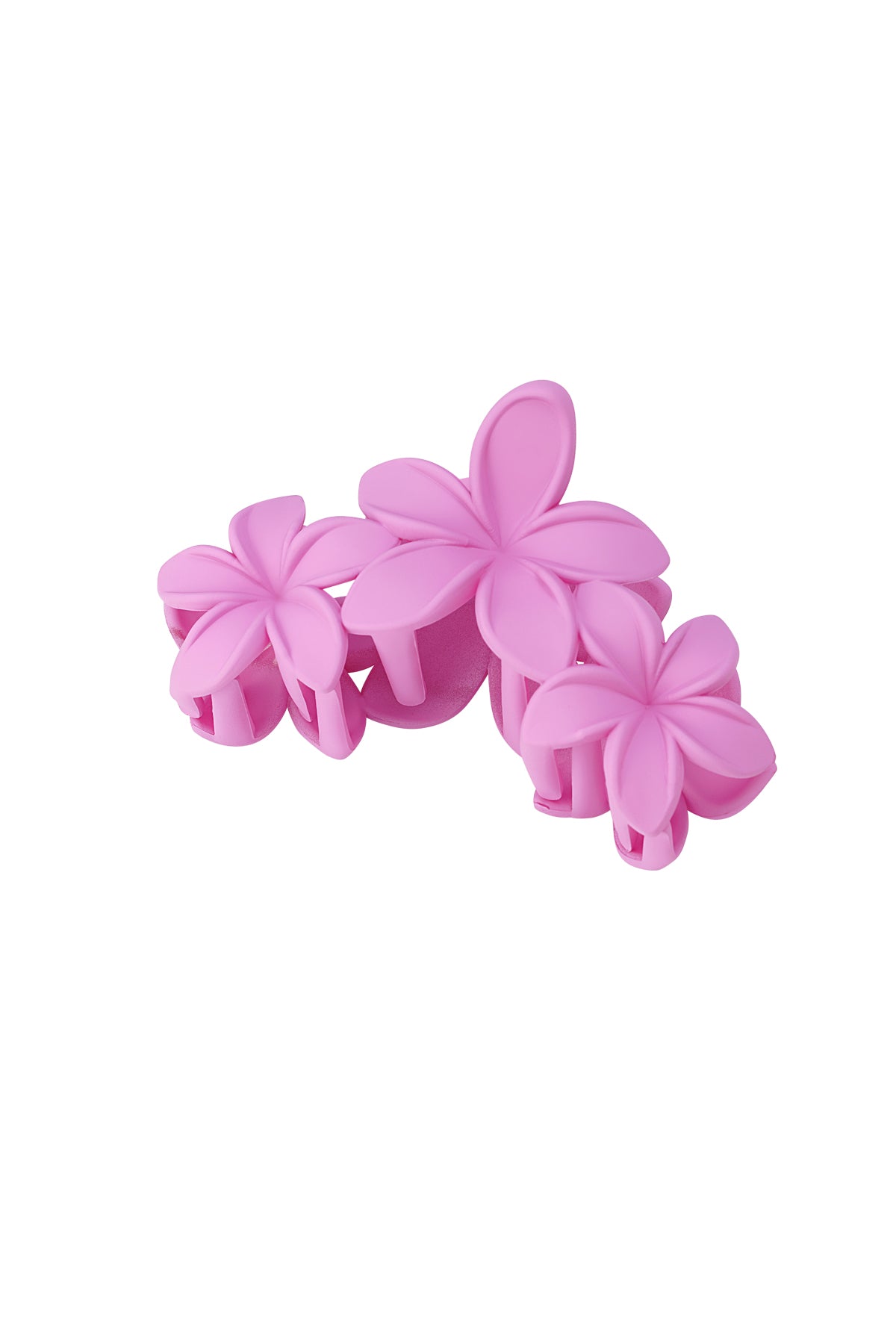 hair clip with large flowers - cotton candy pink