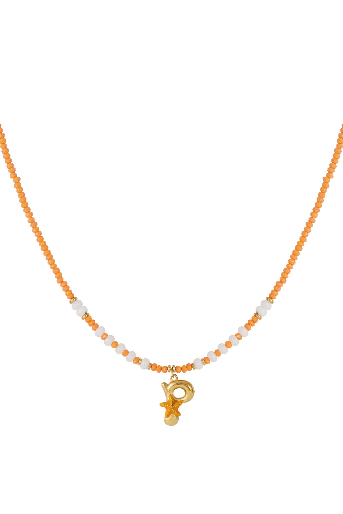 Happy beaded Initials necklace with charms