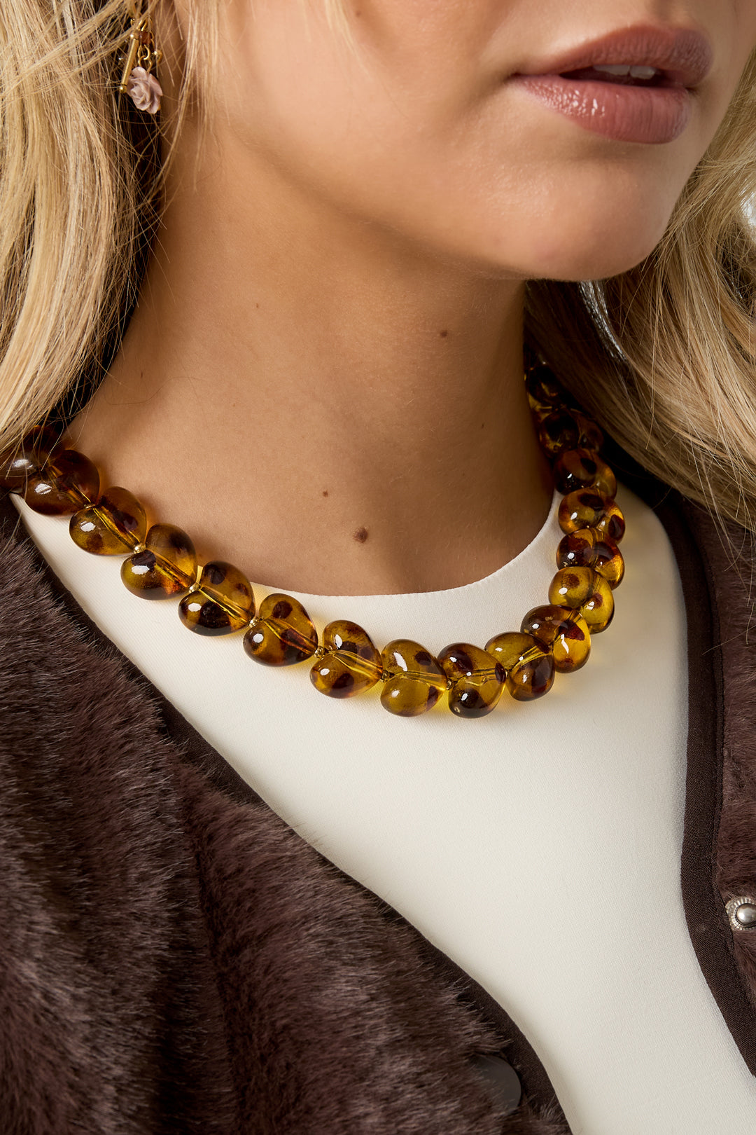 Acrylic Beaded Necklaces Leopard Print Retro Daily Classic Series Women's jewelry