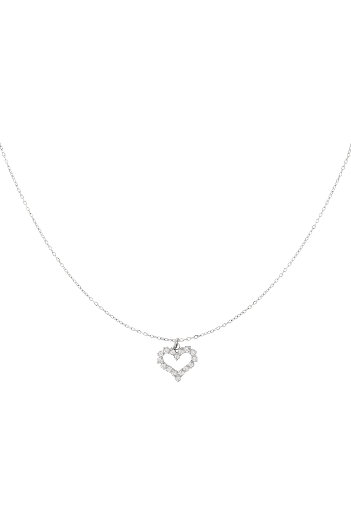 Rhinestone heart necklace
