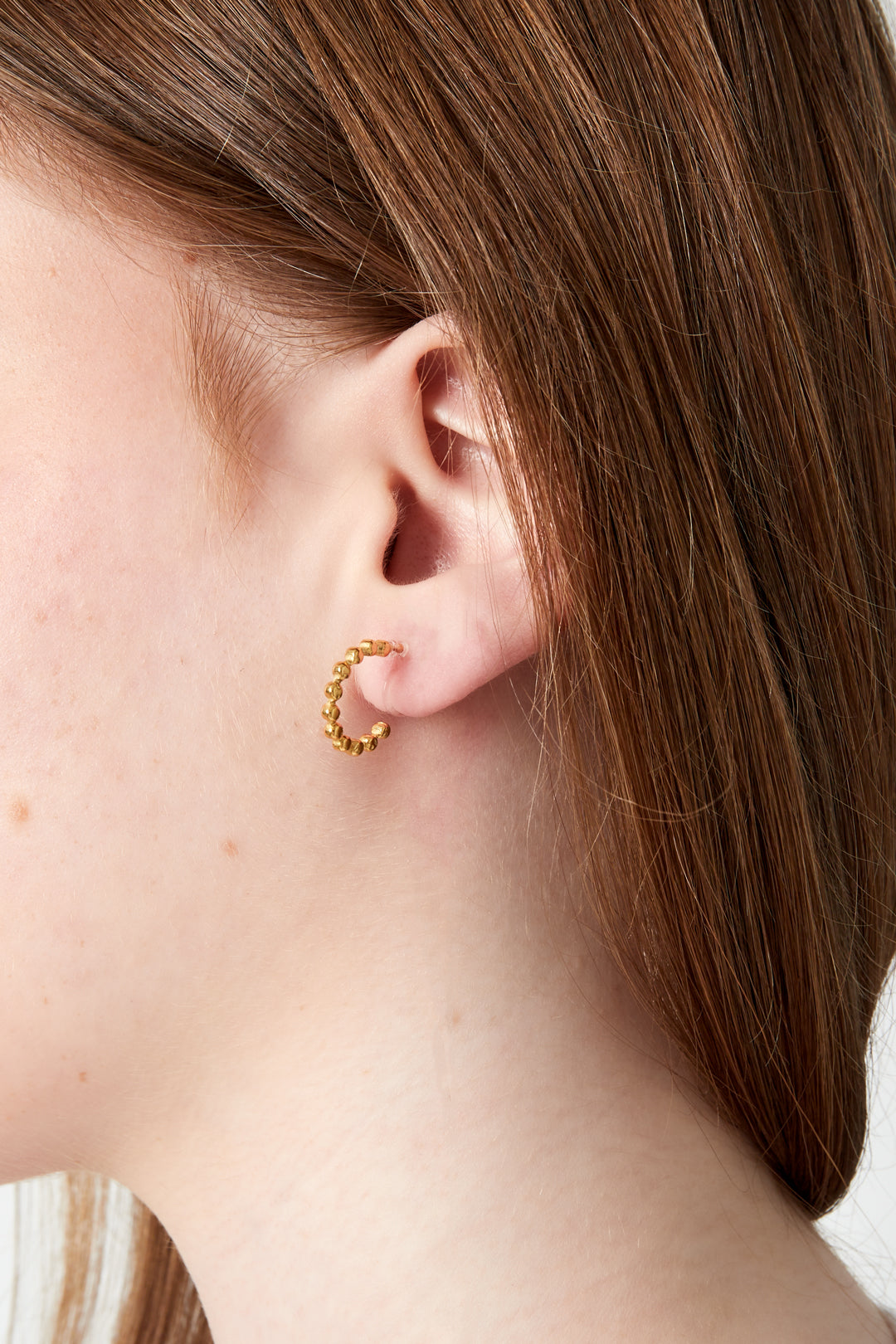 Shiny bead Clip Earrings