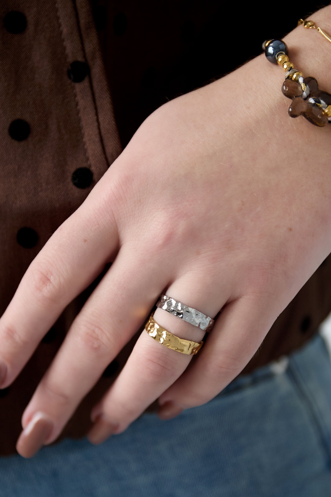 Textured double ring