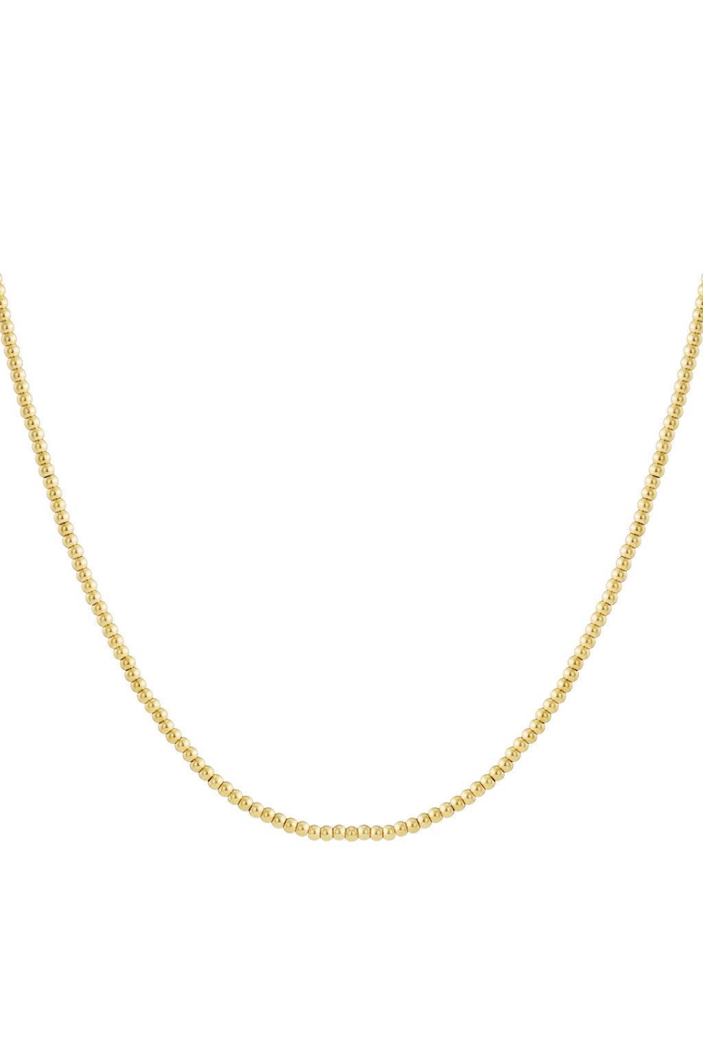 Solid bead necklace-4mm