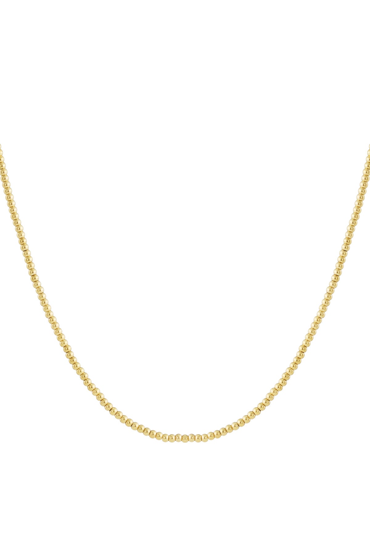 Solid bead necklace-4mm