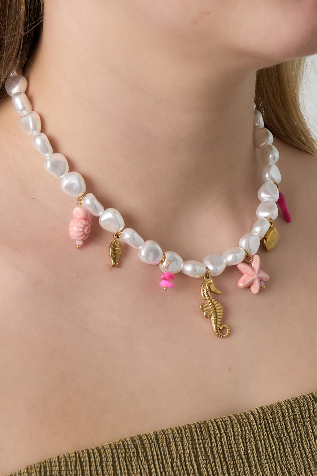 Imitation Pearl Beaded Necklaces Turtle Casual Holiday/Beach Simple Series Women's jewelry