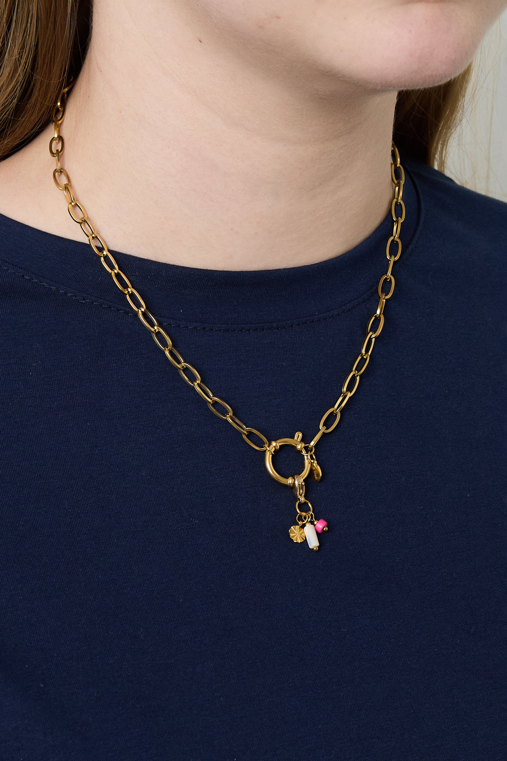 Golden knot necklace