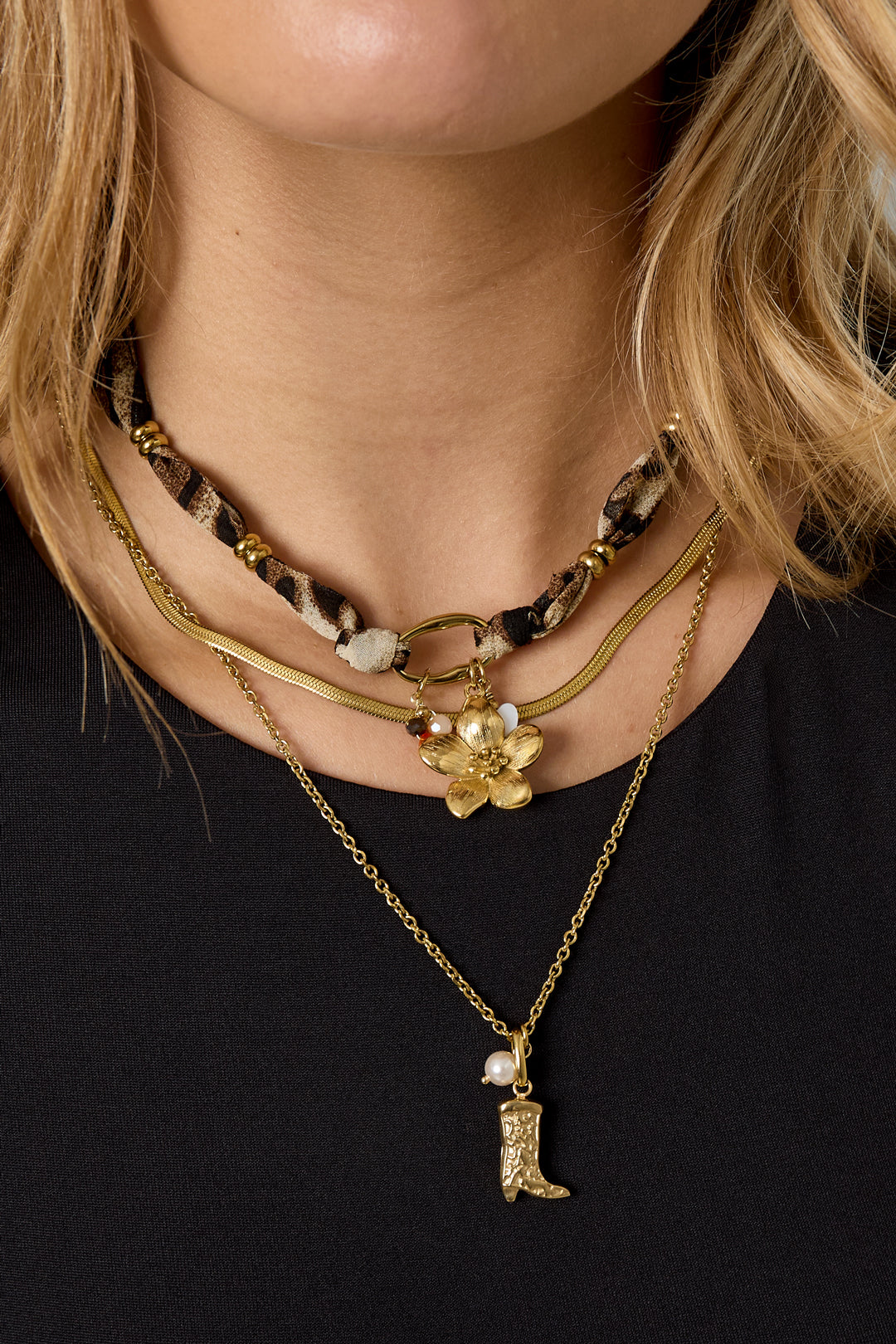 Pendant necklaces Flower Leopard Print Casual Daily Simple Series Women's jewelry