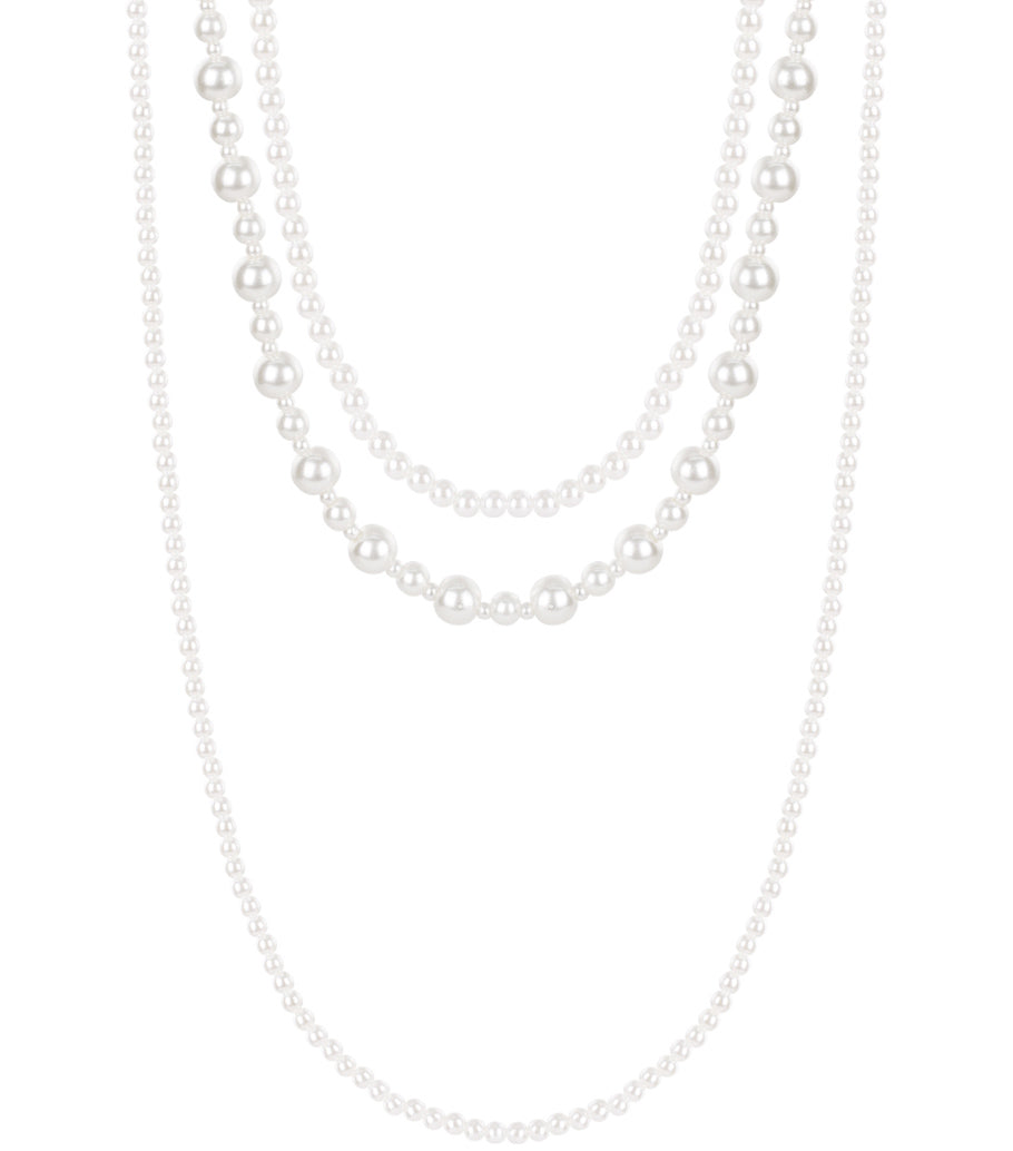 Layered Necklace mixed pearls