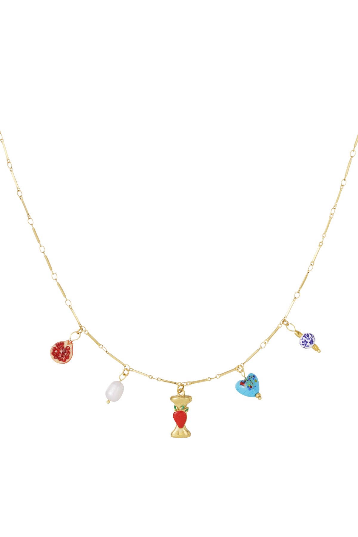 Happy Initials necklace with charms