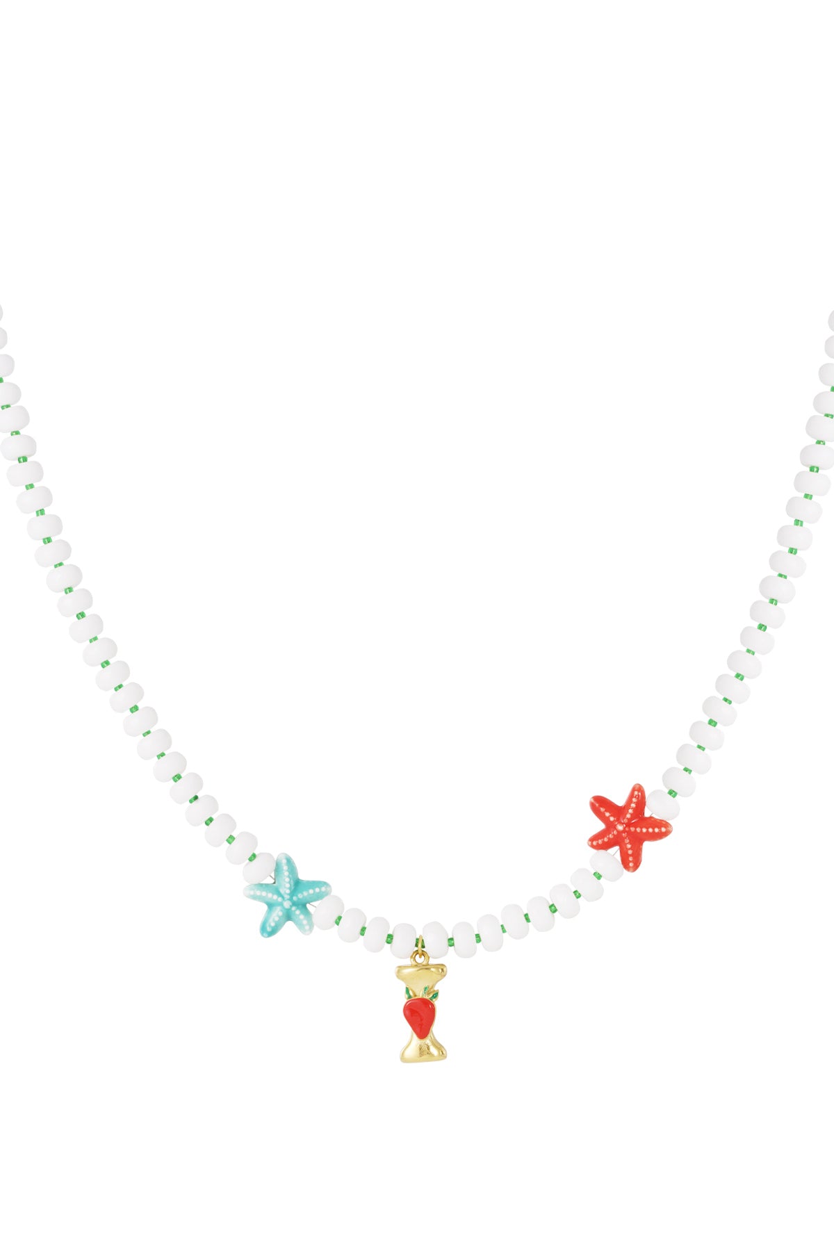 Happy beaded Initials necklace with charms