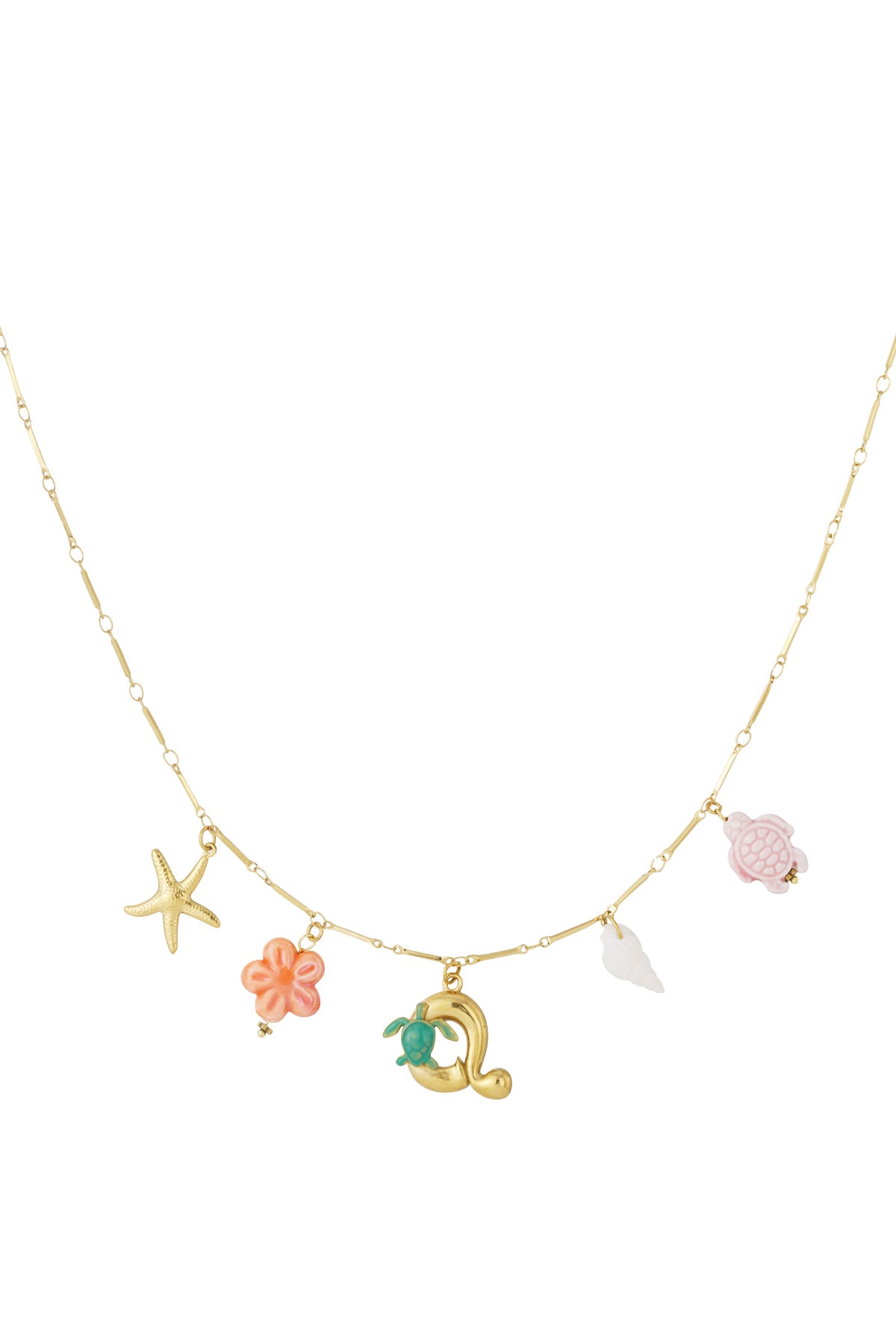 Happy Initials necklace with charms