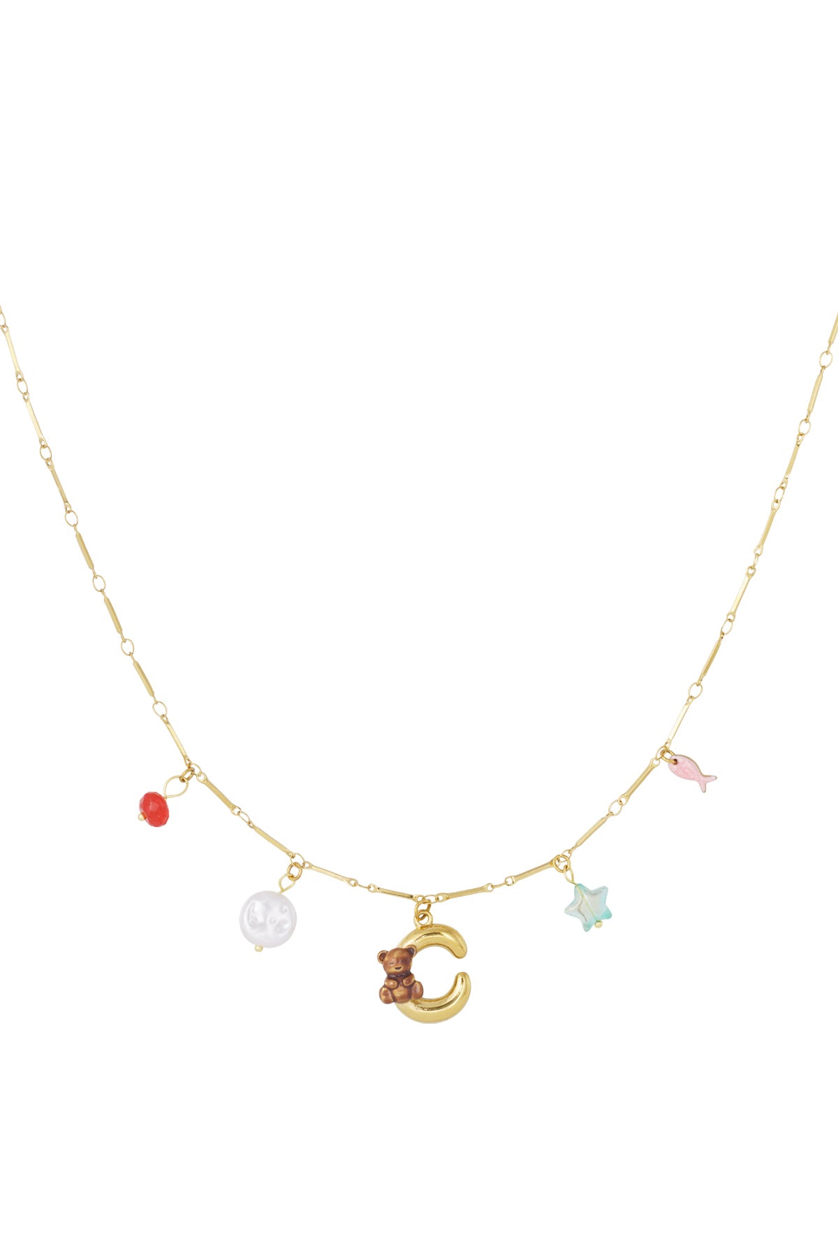 Happy Initials necklace with charms