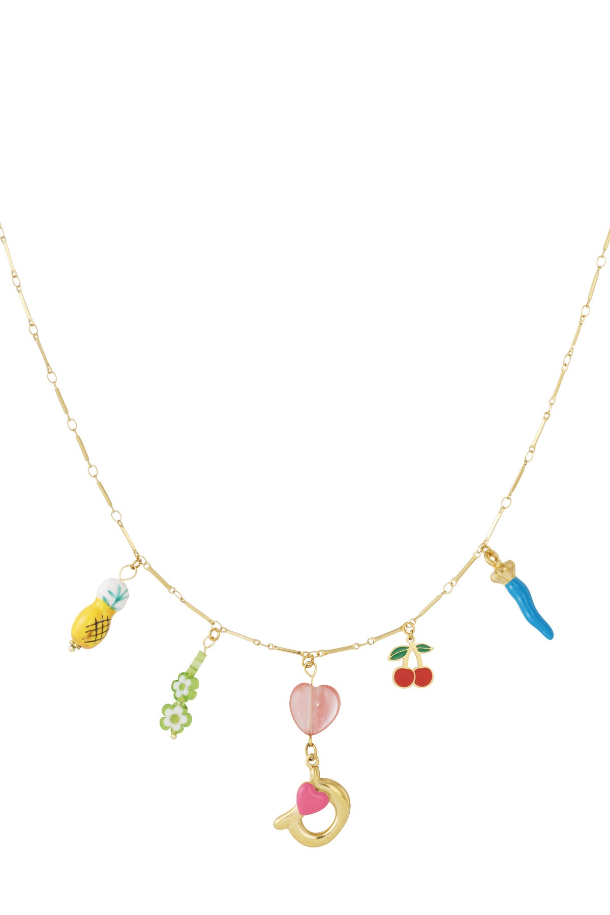 Happy Initials necklace with charms