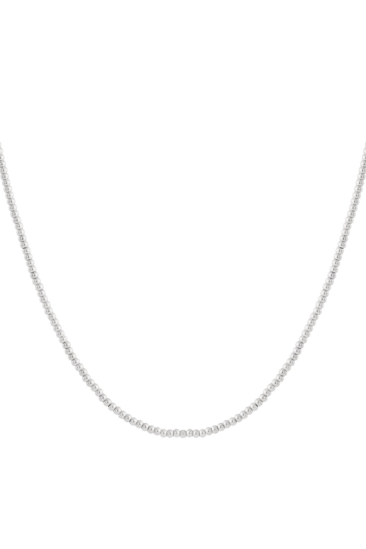 Solid bead necklace-4mm