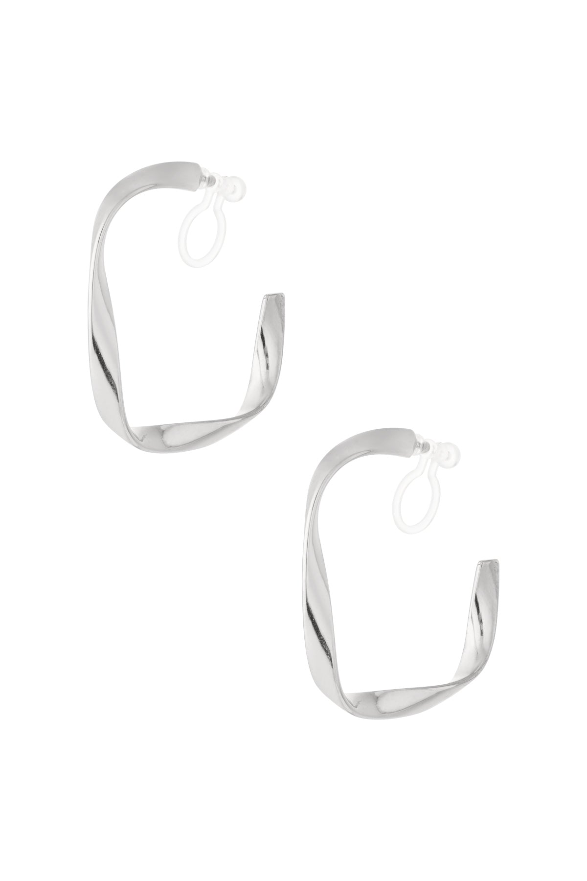 Large Curve Clip Earrings