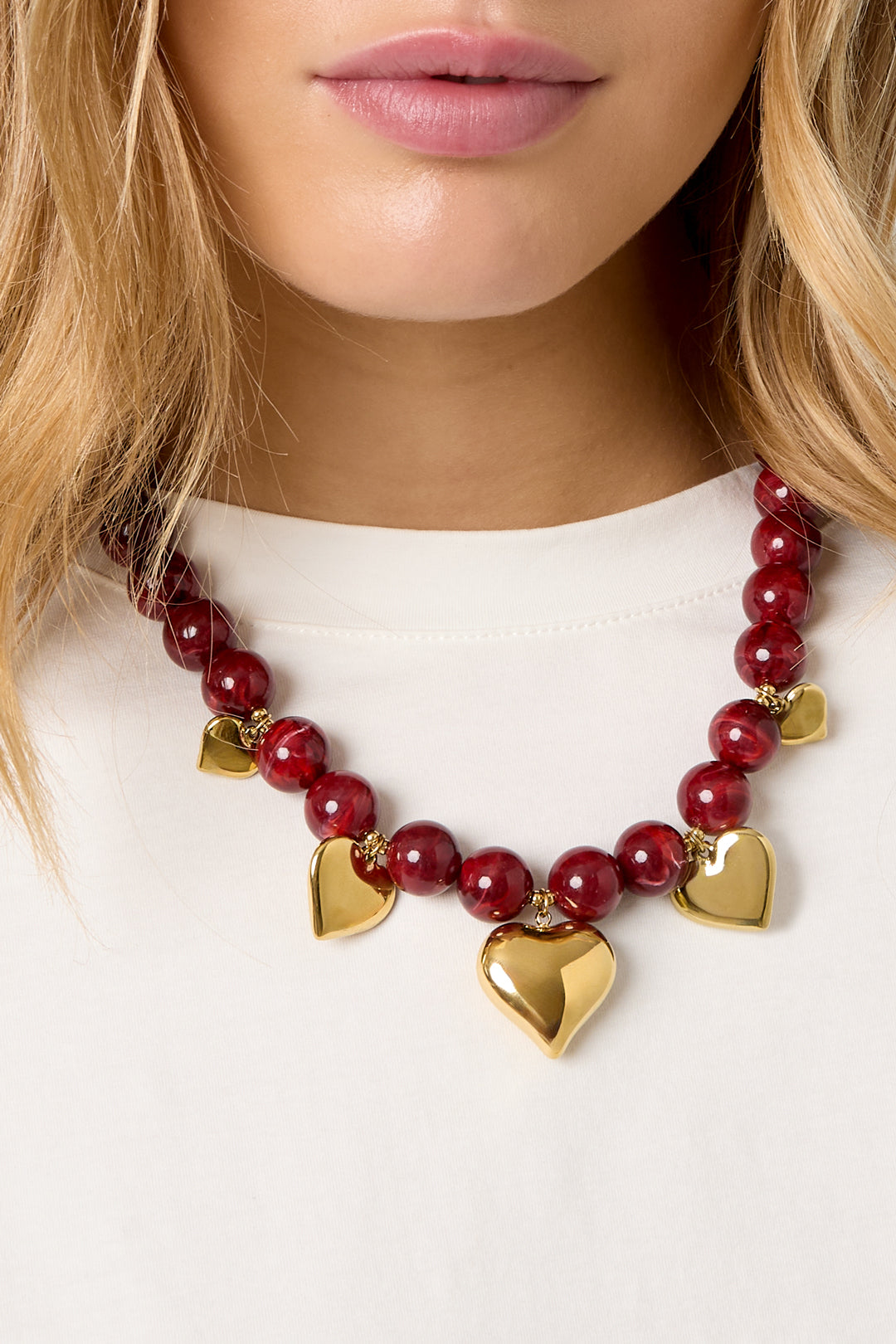 Acrylic Beaded Necklaces Heart Casual Daily Ethnic Series Women's jewelry