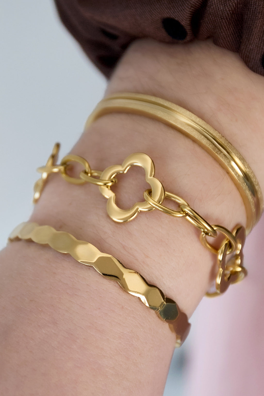 Stainless Steel Chain Bracelets Clover Casual Daily  Women's jewelry