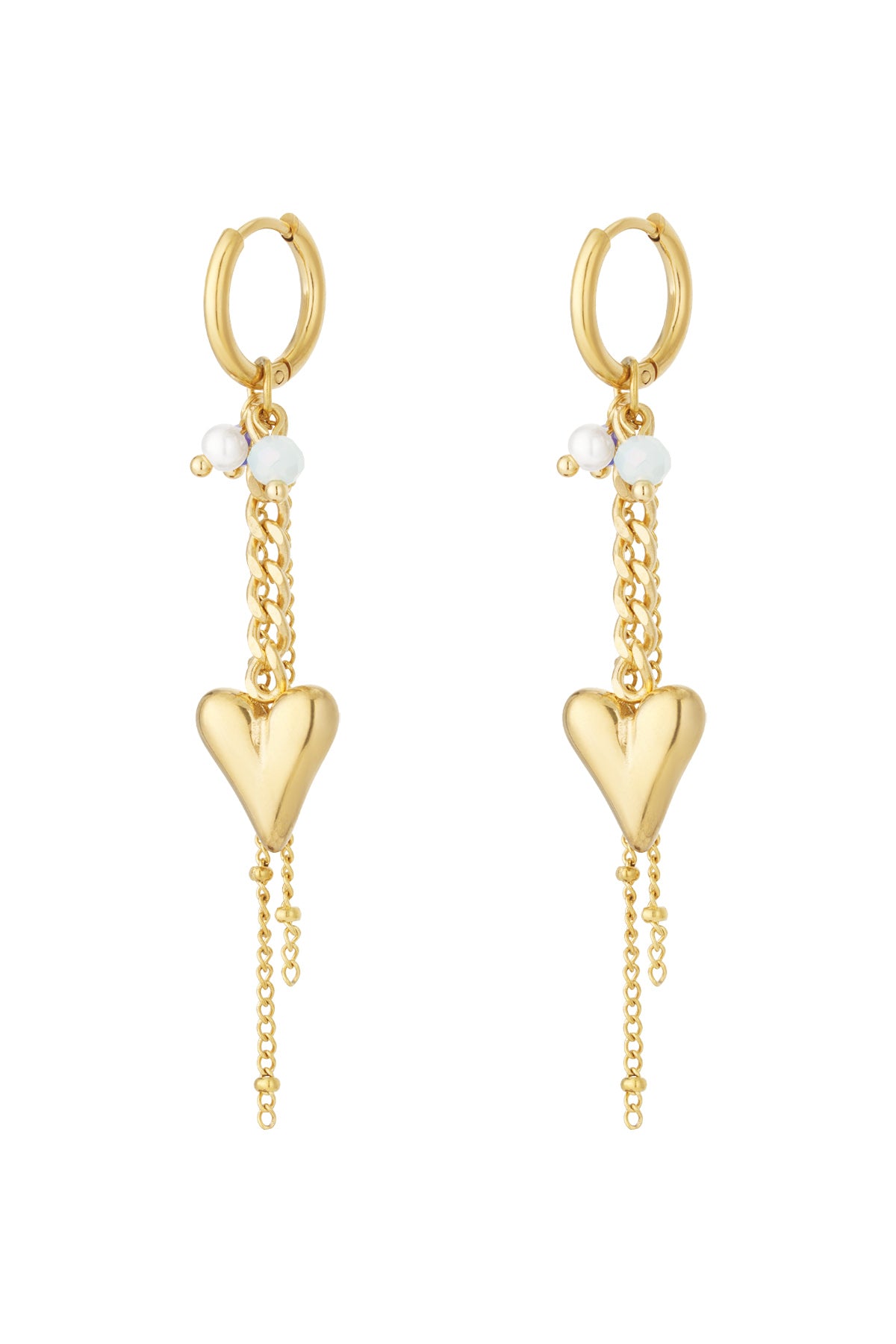 Heart drop earrings