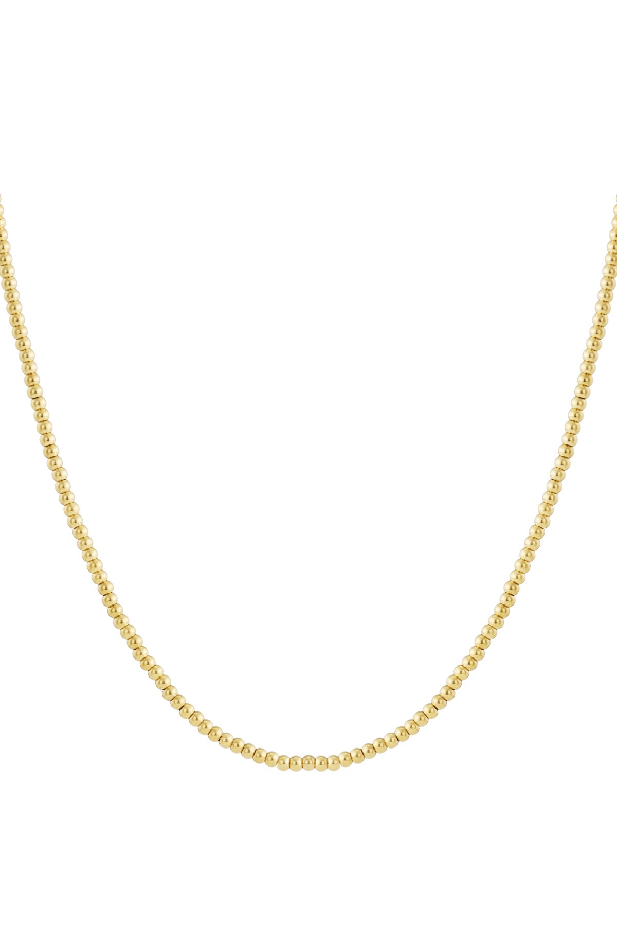 Solid bead necklace-5mm